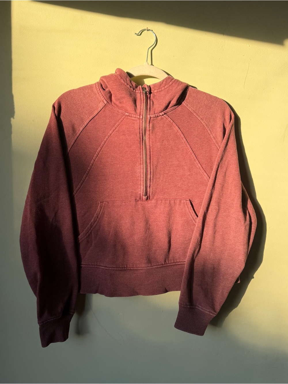Women’s Half-Zip Hoodie Sweatshirt - Dusty Rose